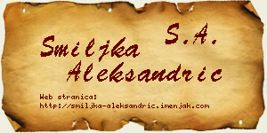 Smiljka Aleksandrić vizit kartica